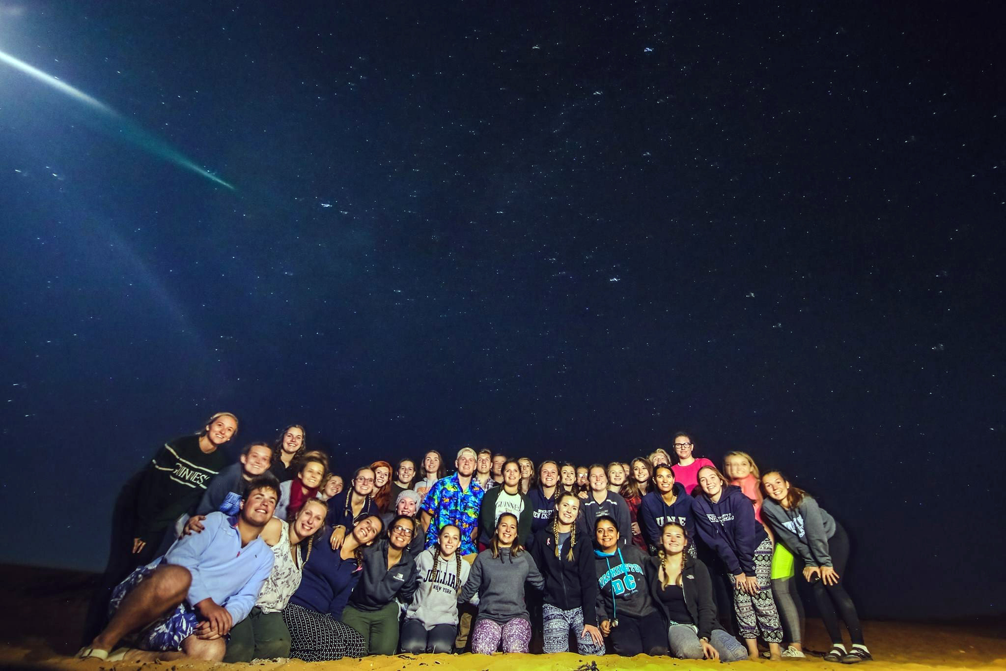 Students under the Sahara stars