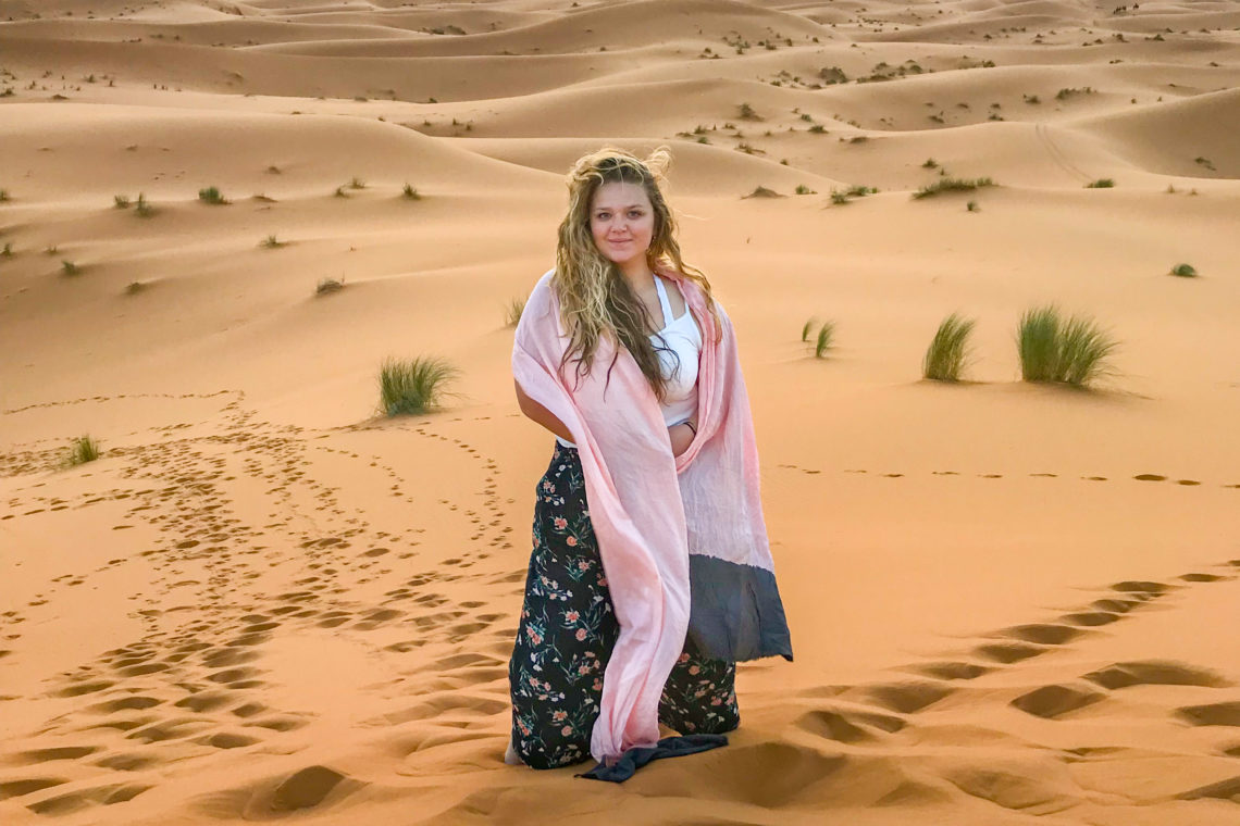 Grace Scanlon in the Sahara