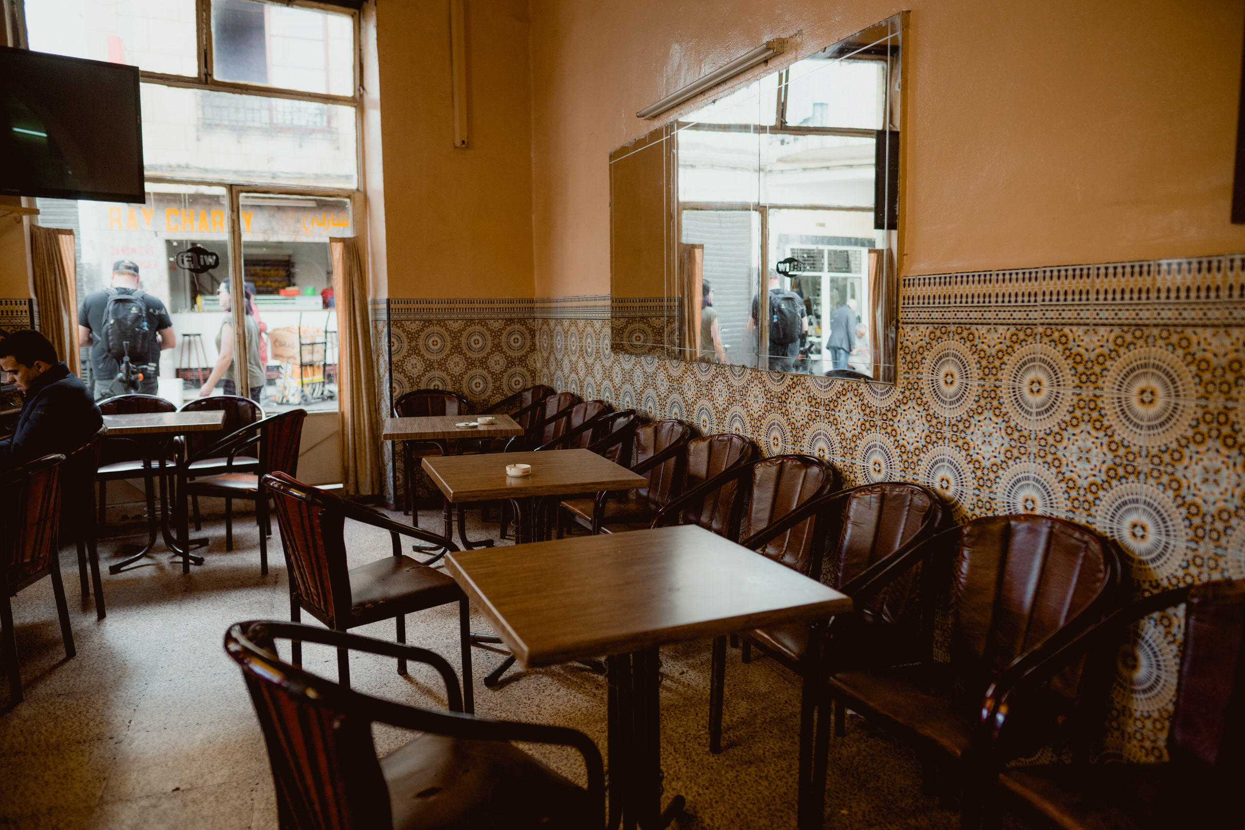 The inside of Café Tingis.